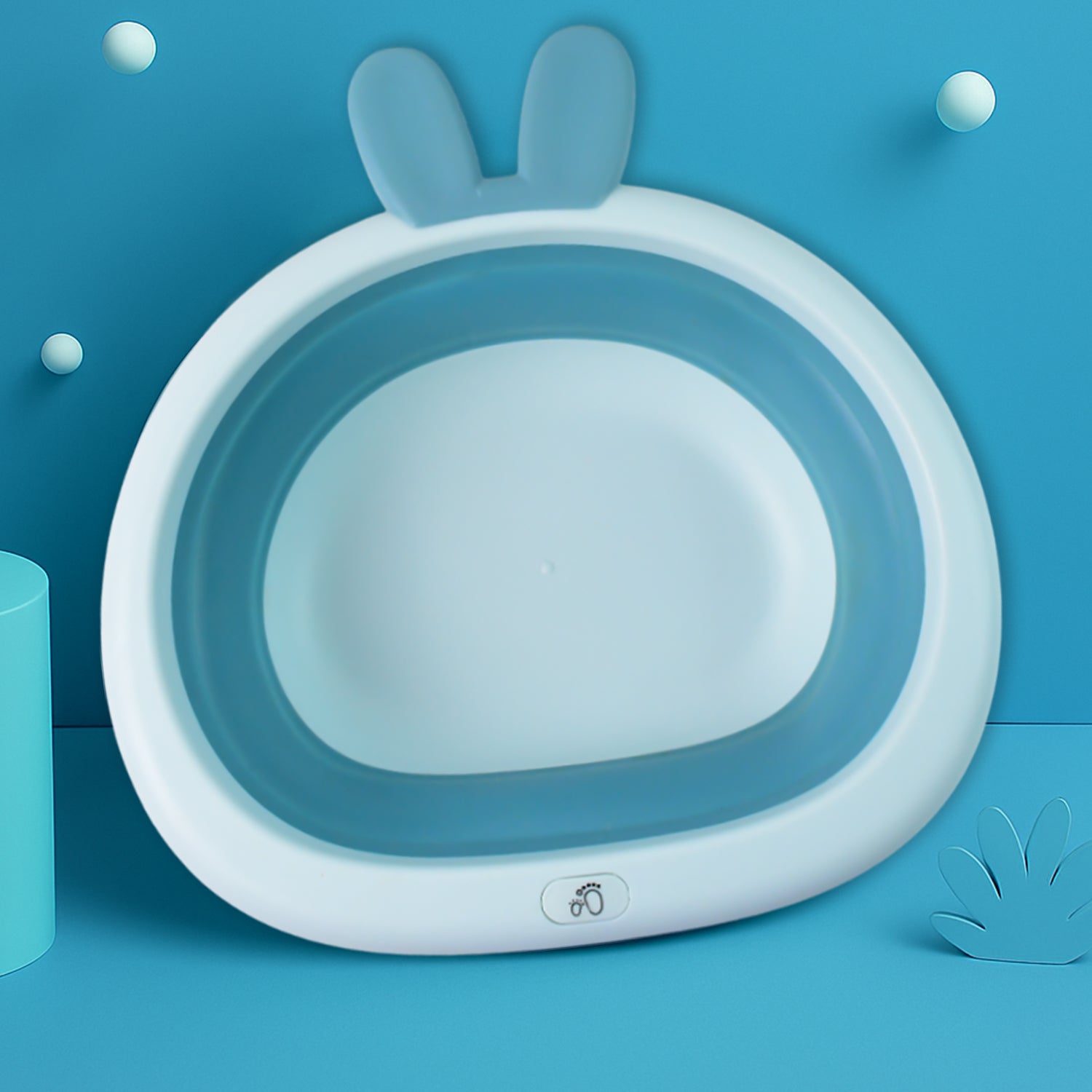 Foldable Multipurpose Collapsible Basin with Bunny Ear Handle Foldable Multipurpose Collapsible Basin with Bunny Ear Handle